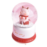 Cartoon Pig Elk Snow Globe