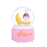 Nordic Cartoon Moon Girl Snow Globe