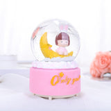 Nordic Cartoon Moon Girl Snow Globe