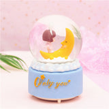 Nordic Cartoon Moon Girl Snow Globe