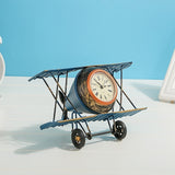 Retro Biplane Model Electronic Clock