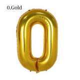 Gold Silver Number Ballons