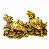 China Fengshui Brass Dragon Turtle Home Decorations