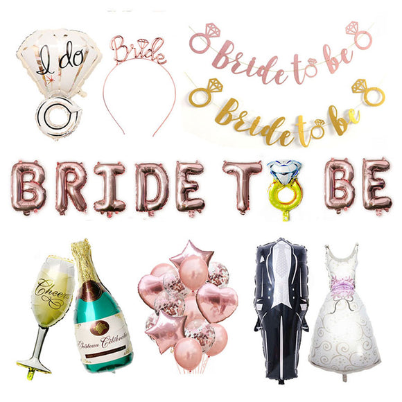 Rose Gold Bride To Be Letter Balloon