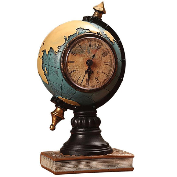 Desktop Ornament Vintage Clock Globe