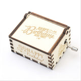 Wooden Hand Crank Music Box